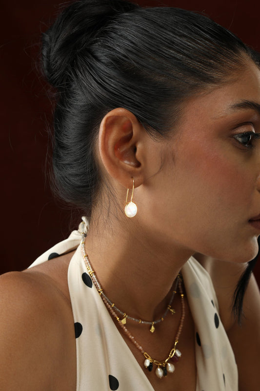 Awaari Iklil Earrings (Moonstone)