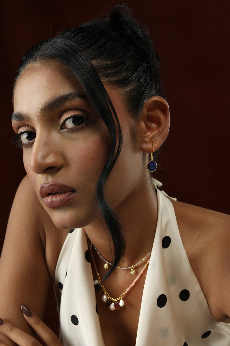 Awaari Iklil Earrings (Sapphire)